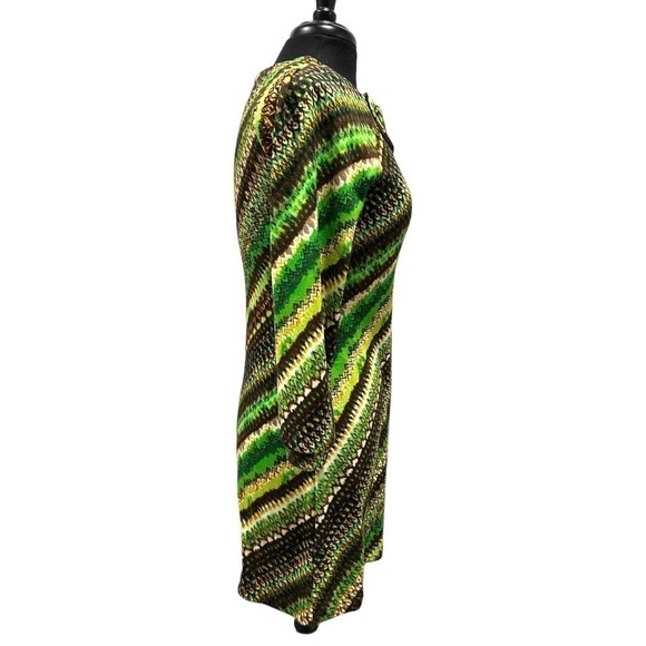 ARYEH Vintage Retro Pattern Boho A-Line Sweater Dress Sz S - Picture 7 of 14